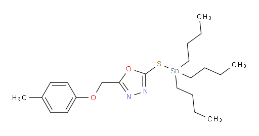 2-((p-tolyloxy)methyl)-5-((tributylstannyl)thio)-1,3,4-oxadiazole
