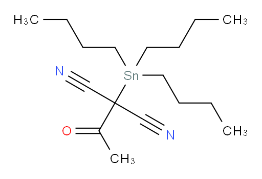 2-acetyl-2-(tributylstannyl)malononitrile