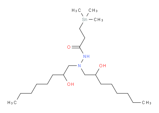 N',N'-bis(2-hydroxyoctyl)-3-(trimethylstannyl)propanehydrazide