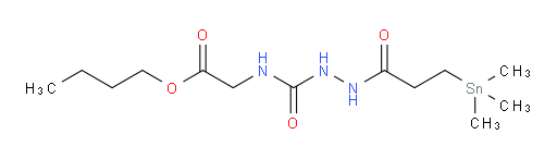 butyl 2-(2-(3-(trimethylstannyl)propanoyl)hydrazinecarboxamido)acetate