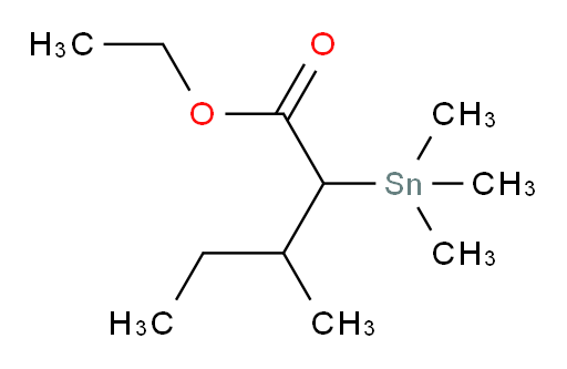 ethyl 3-methyl-2-(trimethylstannyl)pentanoate