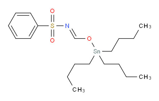 (E)-tributylstannyl N-phenylsulfonylformimidate