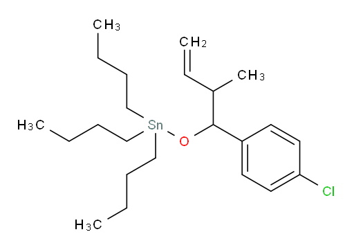 tributyl((1-(4-chlorophenyl)-2-methylbut-3-en-1-yl)oxy)stannane