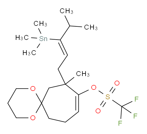 (Z)-8-methyl-8-(4-methyl-3-(trimethylstannyl)pent-2-en-1-yl)-1,5-dioxaspiro[5.6]dodec-9-en-9-yl trifluoromethanesulfonate