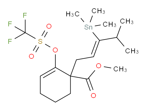 (Z)-methyl 1-(4-methyl-3-(trimethylstannyl)pent-2-en-1-yl)-2-(((trifluoromethyl)sulfonyl)oxy)cyclohex-2-enecarboxylate