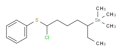 (7-chloro-7-(phenylthio)heptan-3-yl)trimethylstannane