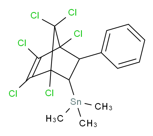 (1,4,5,6,7,7-hexachloro-3-phenylbicyclo[2.2.1]hept-5-en-2-yl)trimethylstannane