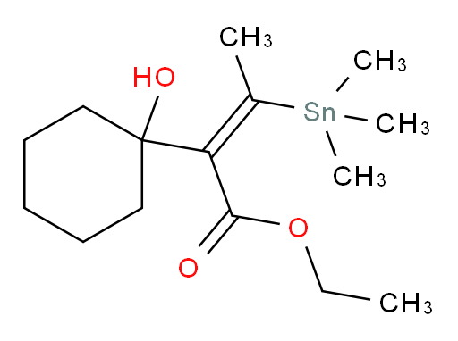 (Z)-ethyl 2-(1-hydroxycyclohexyl)-3-(trimethylstannyl)but-2-enoate