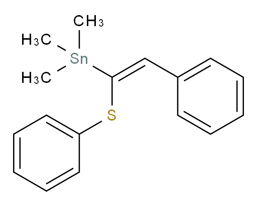 (E)-trimethyl(2-phenyl-1-(phenylthio)vinyl)stannane
