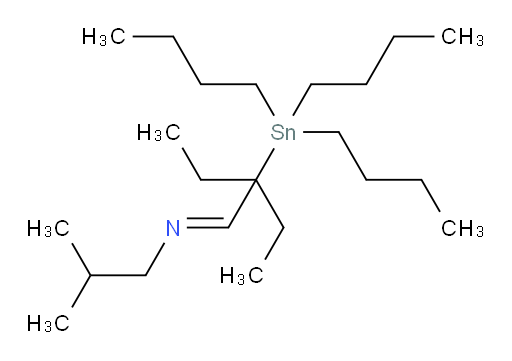 (E)-N-(2-ethyl-2-(tributylstannyl)butylidene)-2-methylpropan-1-amine