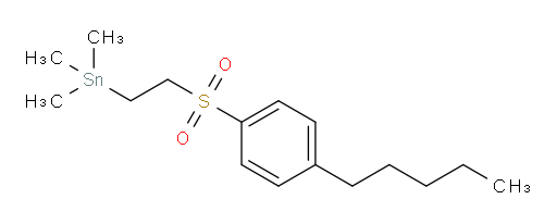 trimethyl(2-((4-pentylphenyl)sulfonyl)ethyl)stannane