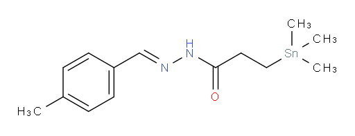 (E)-N'-(4-methylbenzylidene)-3-(trimethylstannyl)propanehydrazide