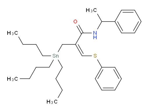 (E)-N-(1-phenylethyl)-3-(phenylthio)-2-((tributylstannyl)methyl)acrylamide