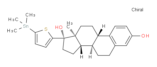 (8R,9S,13S,14S,17S)-13-methyl-17-(5-(trimethylstannyl)thiophen-2-yl)-7,8,9,11,12,13,14,15,16,17-decahydro-6H-cyclopenta[a]phenanthrene-3,17-diol