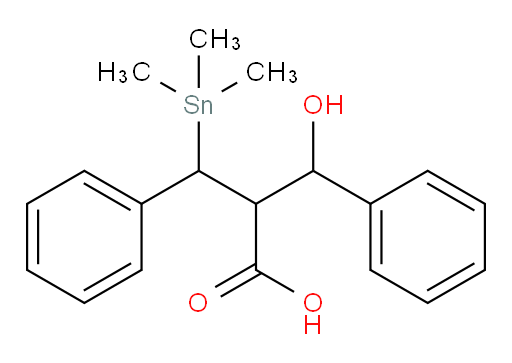 3-hydroxy-3-phenyl-2-(phenyl(trimethylstannyl)methyl)propanoic acid