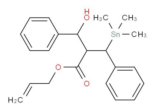 allyl 3-hydroxy-3-phenyl-2-(phenyl(trimethylstannyl)methyl)propanoate