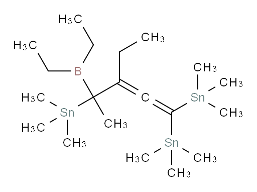 (4-(diethylboryl)-3-ethyl-4-(trimethylstannyl)penta-1,2-diene-1,1-diyl)bis(trimethylstannane)