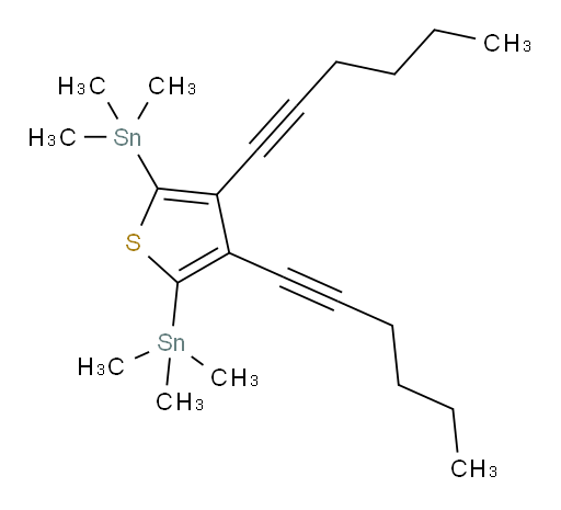 (3,4-di(hex-1-yn-1-yl)thiophene-2,5-diyl)bis(trimethylstannane)