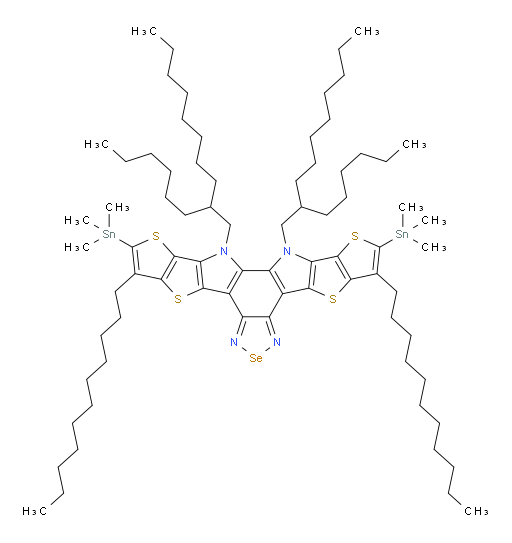 12,13-bis(2-hexyldecyl)-2,10-bis(trimethylstannyl)-3,9-diundecyl-12,13-dihydro-[1,2,5]selenadiazolo[3,4-e]thieno[2'',3'':4',5']thieno[2',3':4,5]pyrrolo[3,2-g]thieno[2',3':4,5]thieno[3,2-b]indole