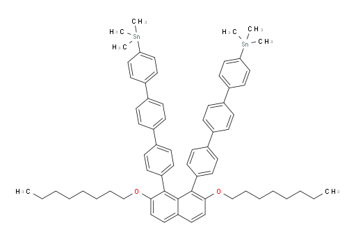 ((2,7-双(辛氧基)萘-1,8-二基)双([1,1':4',1''-三联苯]-4'',4-二基))双(三甲基锡烷)