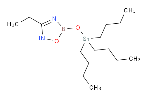 3-ethyl-5-((tributylstannyl)oxy)-2,5-dihydro-1,2,4,5-oxadiazaborole