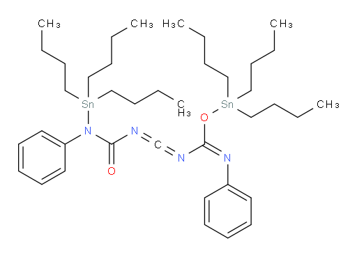 (E)-tributylstannyl N'-phenyl-N-(((phenyl(tributylstannyl)carbamoyl)imino)methylene)carbamimidate