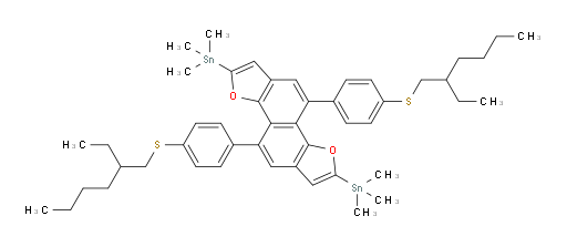 (4,9-bis(4-((2-ethylhexyl)thio)phenyl)naphtho[1,2-b:5,6-b']difuran-2,7-diyl)bis(trimethylstannane)