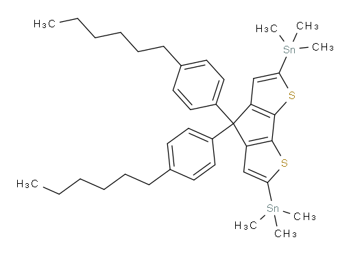 (4,4-bis(4-hexylphenyl)-4H-cyclopenta[1,2-b:5,4-b']dithiophene-2,6-diyl)bis(trimethylstannane)