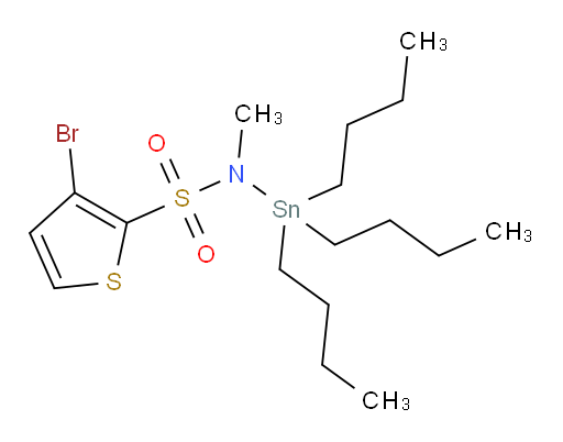3-bromo-N-methyl-N-(tributylstannyl)thiophene-2-sulfonamide