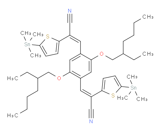 (2Z,2'Z)-3,3'-(2,5-bis((2-ethylhexyl)oxy)-1,4-phenylene)bis(2-(5-(trimethylstannyl)thiophen-2-yl)acrylonitrile)