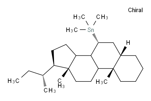 ((5S,7R,10S,13R,17R)-17-((R)-仲丁基)-10,13-二甲基十六氢-1H-环庚烷并[a]菲-7-基)三甲基锡烷
