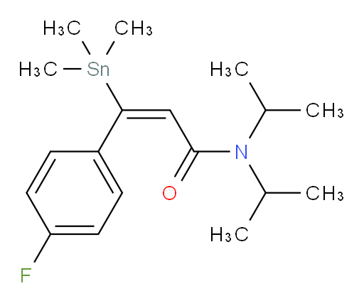 (E)-3-(4-氟苯基)-N,N-二异丙基-3-(三甲基锡基)丙烯酰胺