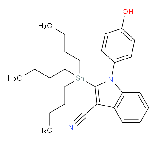 1-(4-hydroxyphenyl)-2-(tributylstannyl)-1H-indole-3-carbonitrile