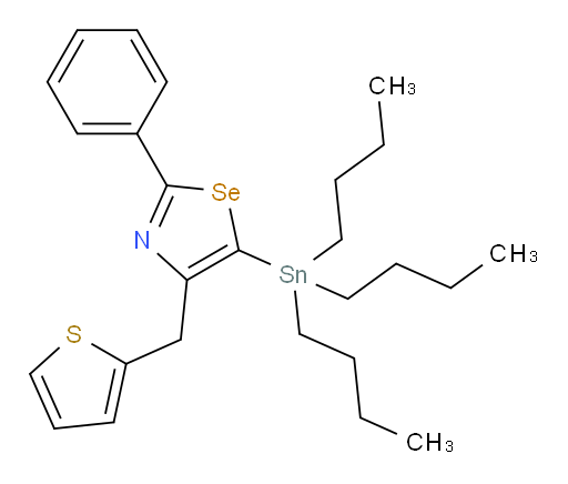 2-phenyl-4-(thiophen-2-ylmethyl)-5-(tributylstannyl)-1,3-selenazole