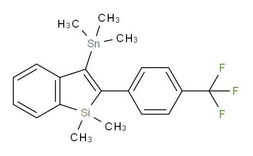 1,1-二甲基-2-(4-(三氟甲基)苯基)-3-(三甲基锡基)-1H-苯并[b]硅杂环戊烯