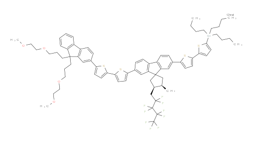 (5'-((3R,4R)-2'-(5'-(9,9-bis(3-(2-methoxyethoxy)propyl)-9H-fluoren-2-yl)-[2,2'-bithiophen]-5-yl)-3-methyl-4-(2,2,3,3,4,4,5,5,5-nonafluoropentyl)spiro[cyclopentane-1,9'-fluoren]-7'-yl)-[2,2'-bithiophen]-5-yl)tributylstannane