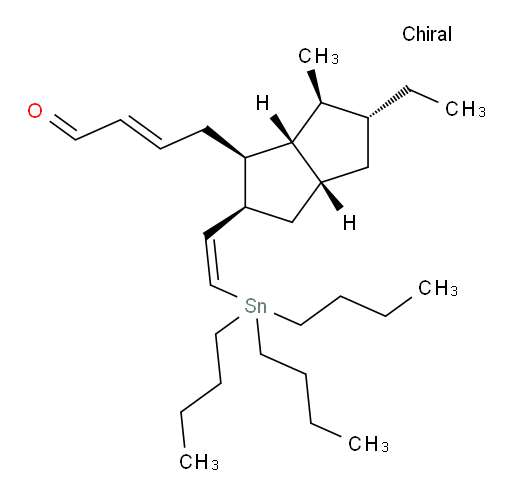 (E)-4-((1R,2R,3aR,5R,6S,6aS)-5-ethyl-6-methyl-2-((Z)-2-(tributylstannyl)vinyl)octahydropentalen-1-yl)but-2-enal