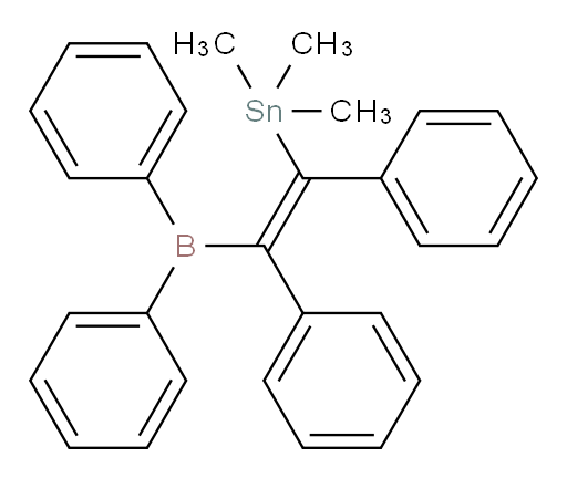 (E)-(2-(二苯基boryl)-1,2-二苯基乙烯基)三甲基锡烷