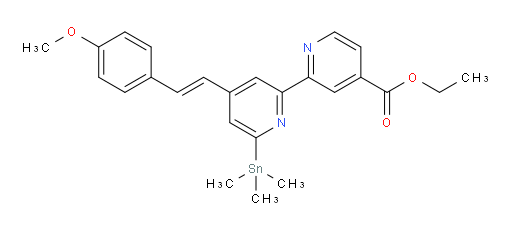 (E)-ethyl 4'-(4-methoxystyryl)-6'-(trimethylstannyl)-[2,2'-bipyridine]-4-carboxylate