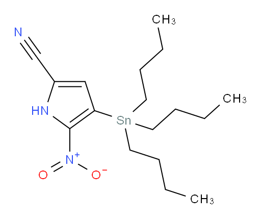 5-nitro-4-(tributylstannyl)-1H-pyrrole-2-carbonitrile