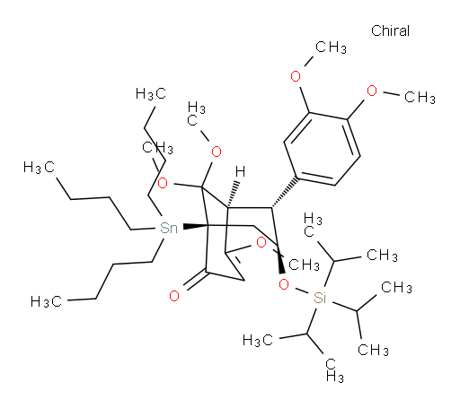 (1S,5S,6R,7S)-6-(3,4-dimethoxyphenyl)-4,9,9-trimethoxy-1-(tributylstannyl)-7-((triisopropylsilyl)oxy)bicyclo[3.3.1]non-3-en-2-one