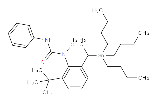 1-(2-(tert-butyl)-6-(1-(tributylstannyl)ethyl)phenyl)-1-methyl-3-phenylurea