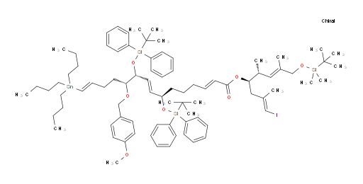 (2E,7R,8E,10R,11R,14E)-(1E,4R,5R,6E)-8-((叔丁基二甲基sil氧基))-1-碘-2,5,7-三甲基辛-1,6-二烯-4-基 7,10-双((叔丁基二苯基sil氧基))-11-((4-甲氧基苄氧基))-15-(三丁基锡基)十五-2,8,14-三烯酸酯