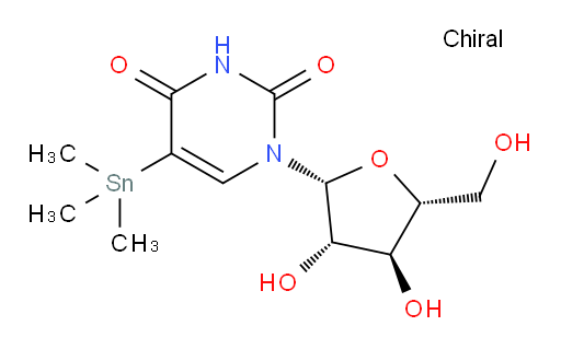 1-((2R,3S,4S,5R)-3,4-dihydroxy-5-(hydroxymethyl)tetrahydrofuran-2-yl)-5-(trimethylstannyl)pyrimidine-2,4(1H,3H)-dione