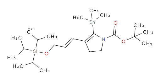 (E)-tert-butyl 4-(3-((triisopropylsilyl)oxy)prop-1-en-1-yl)-5-(trimethylstannyl)-2,3-dihydro-1H-pyrrole-1-carboxylate