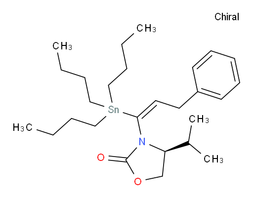 (S,E)-4-isopropyl-3-(3-phenyl-1-(tributylstannyl)prop-1-en-1-yl)oxazolidin-2-one