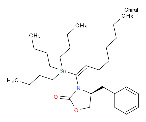 (S,E)-4-benzyl-3-(1-(tributylstannyl)oct-1-en-1-yl)oxazolidin-2-one