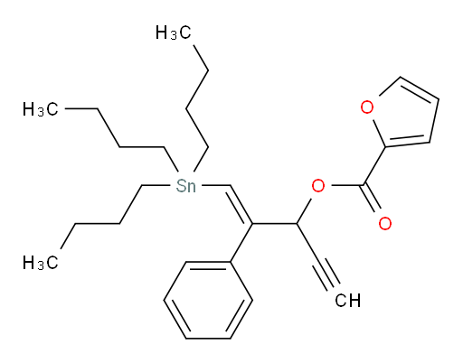 (E)-2-苯基-1-(三丁基锡基)戊-1-烯-4-炔-3-基 呋喃-2-甲酸酯