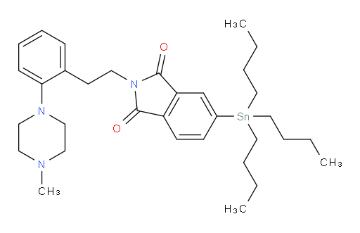 2-(2-(4-methylpiperazin-1-yl)phenethyl)-5-(tributylstannyl)isoindoline-1,3-dione