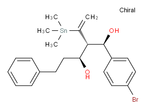 (1R,2S,3S)-1-(4-溴苯基)-5-苯基-2-(1-(三甲基锡基)乙烯基)戊烷-1,3-二醇